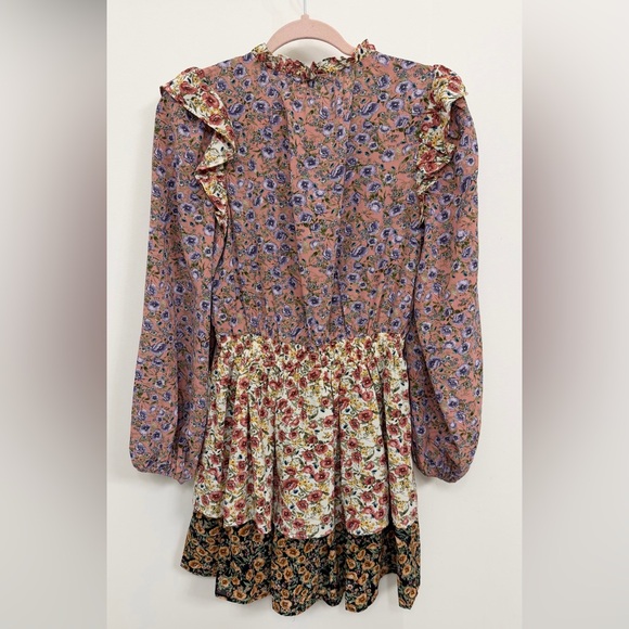 English Factory Floral Ruffle Long-Sleeve Dress - Picture 4 of 5